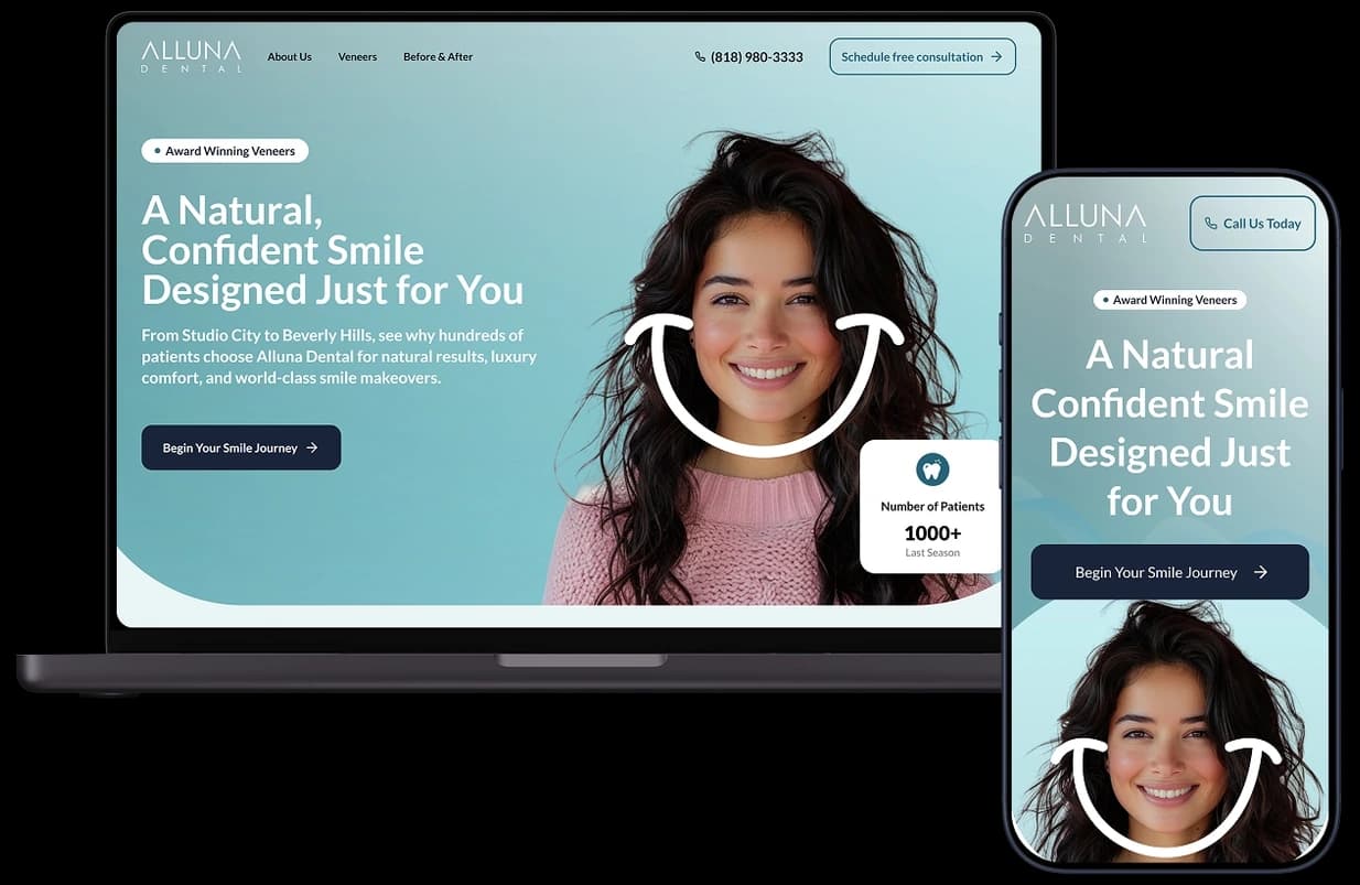 Alluna Dental — website built by Growth Key