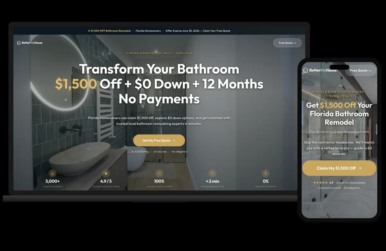 BetterMyHouse — website built by Growth Key