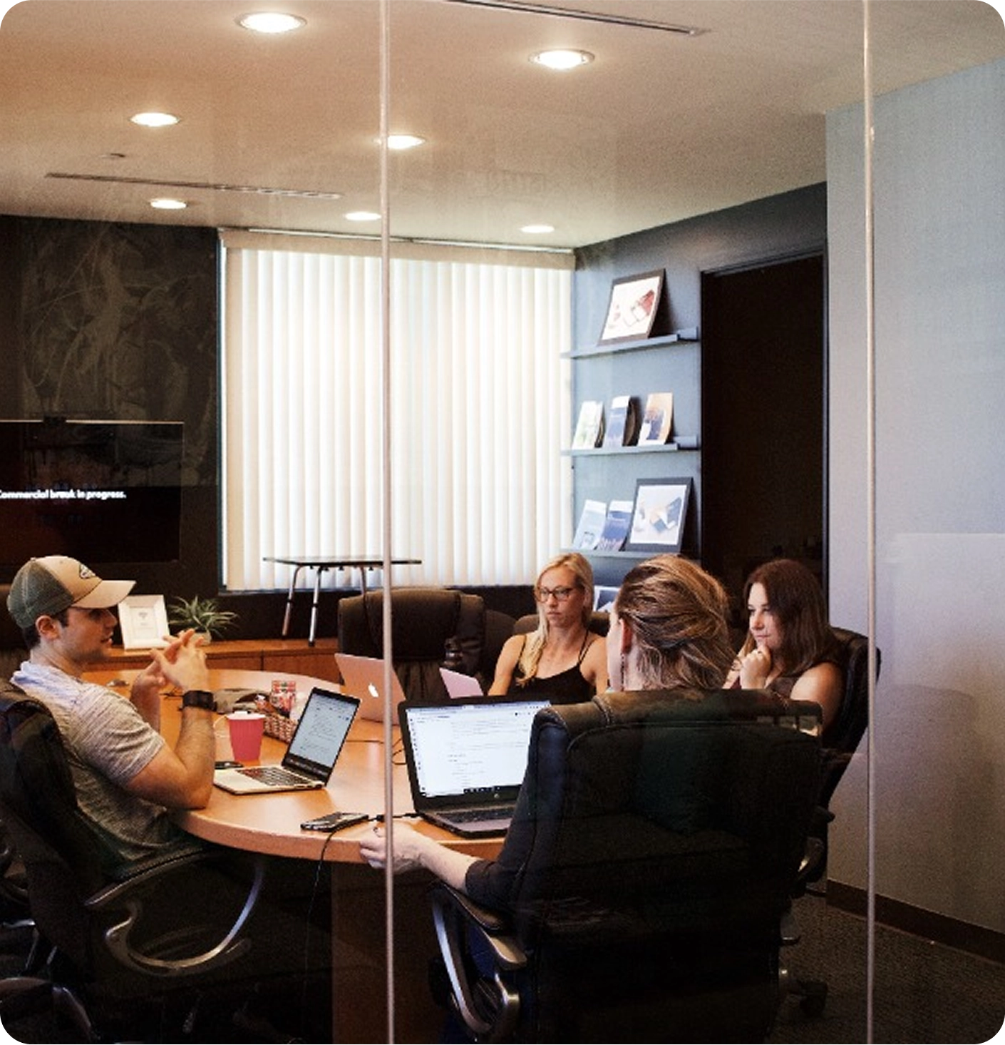 Team meeting in modern office