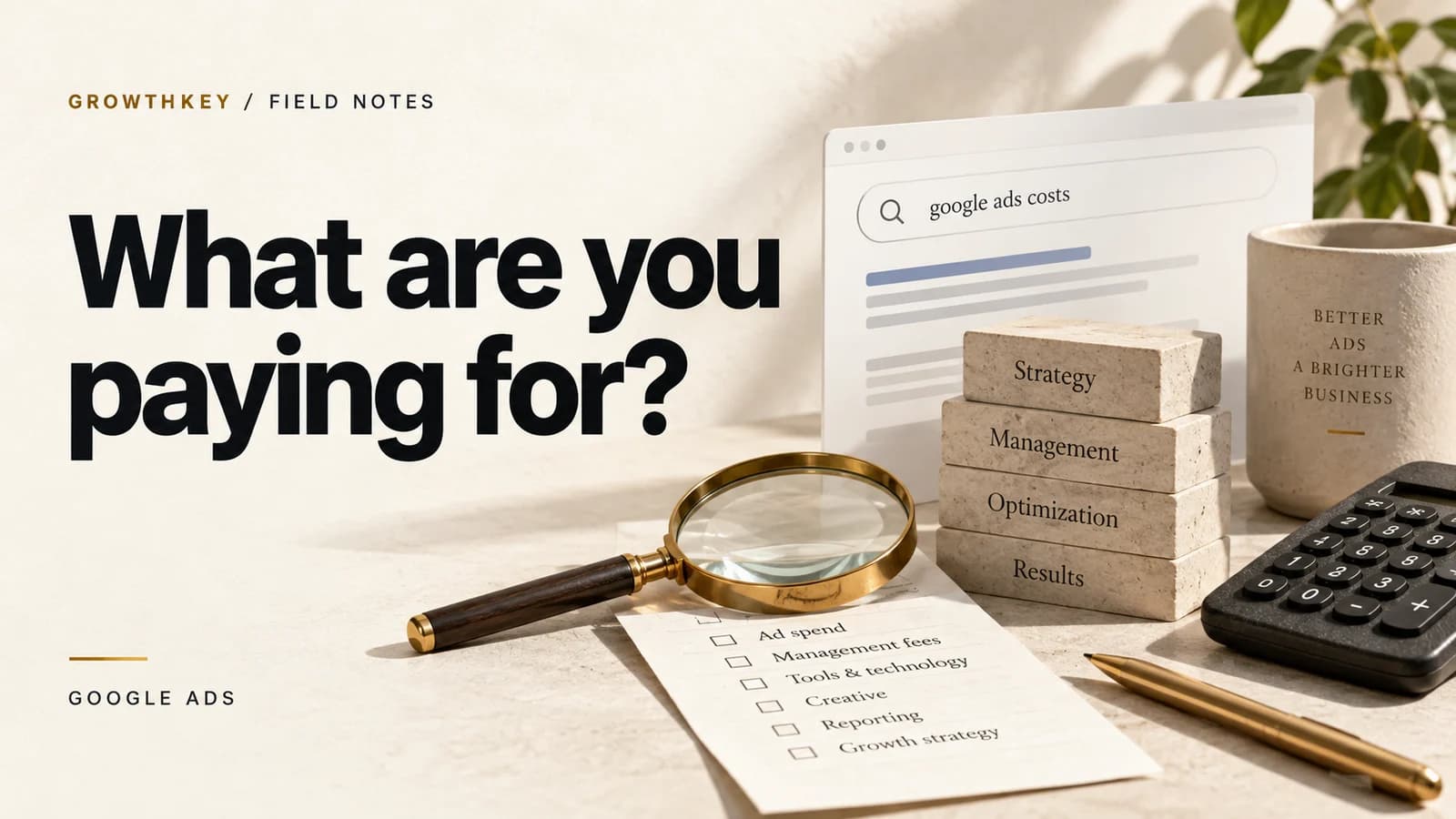 What Google Ads management actually costs