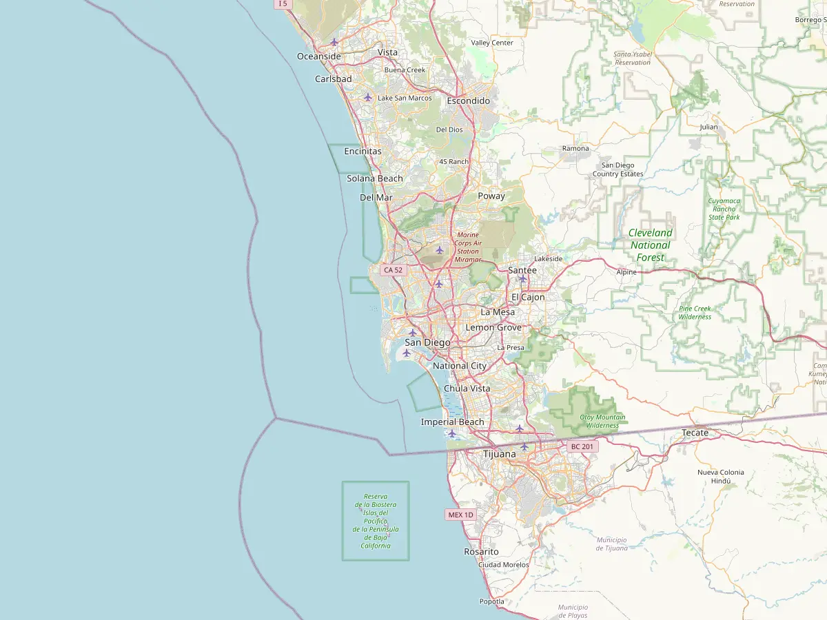 San Diego, CA map